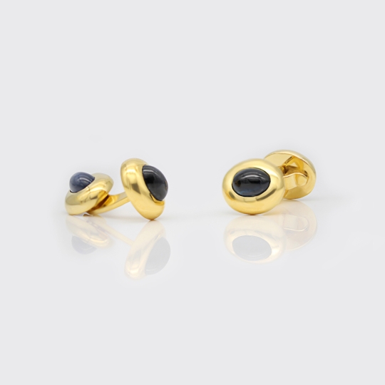 Manschettenknöpfe - Saphircabochons
