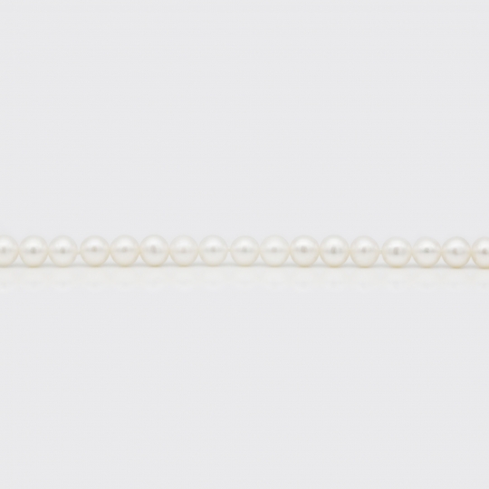 weiße Süßwasserperlenkette (6 mm)