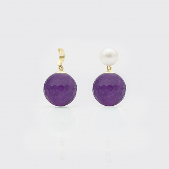 facettierter Amethyst Bommel