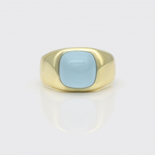 Soulring No. II - Aquamarin, Gelbgold