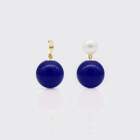 dunkelblauer Chalcedon Bommel